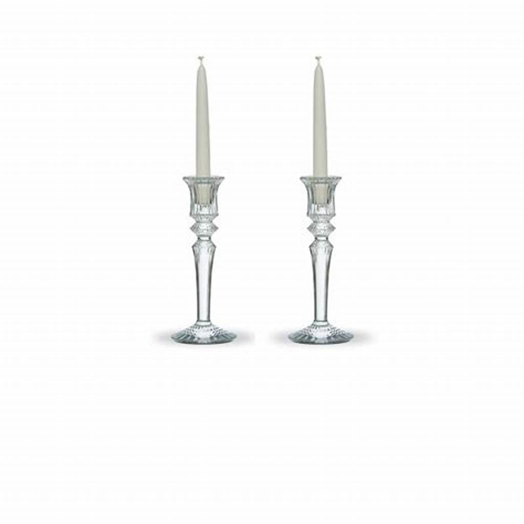 Baccarat Crystal Mille Nuits Candle Holder Set 2600553