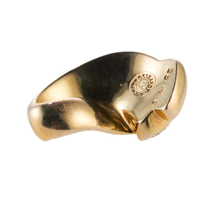 Asch Grossbardt Inlay Onyx MOP Diamond Gold Slide Pendant