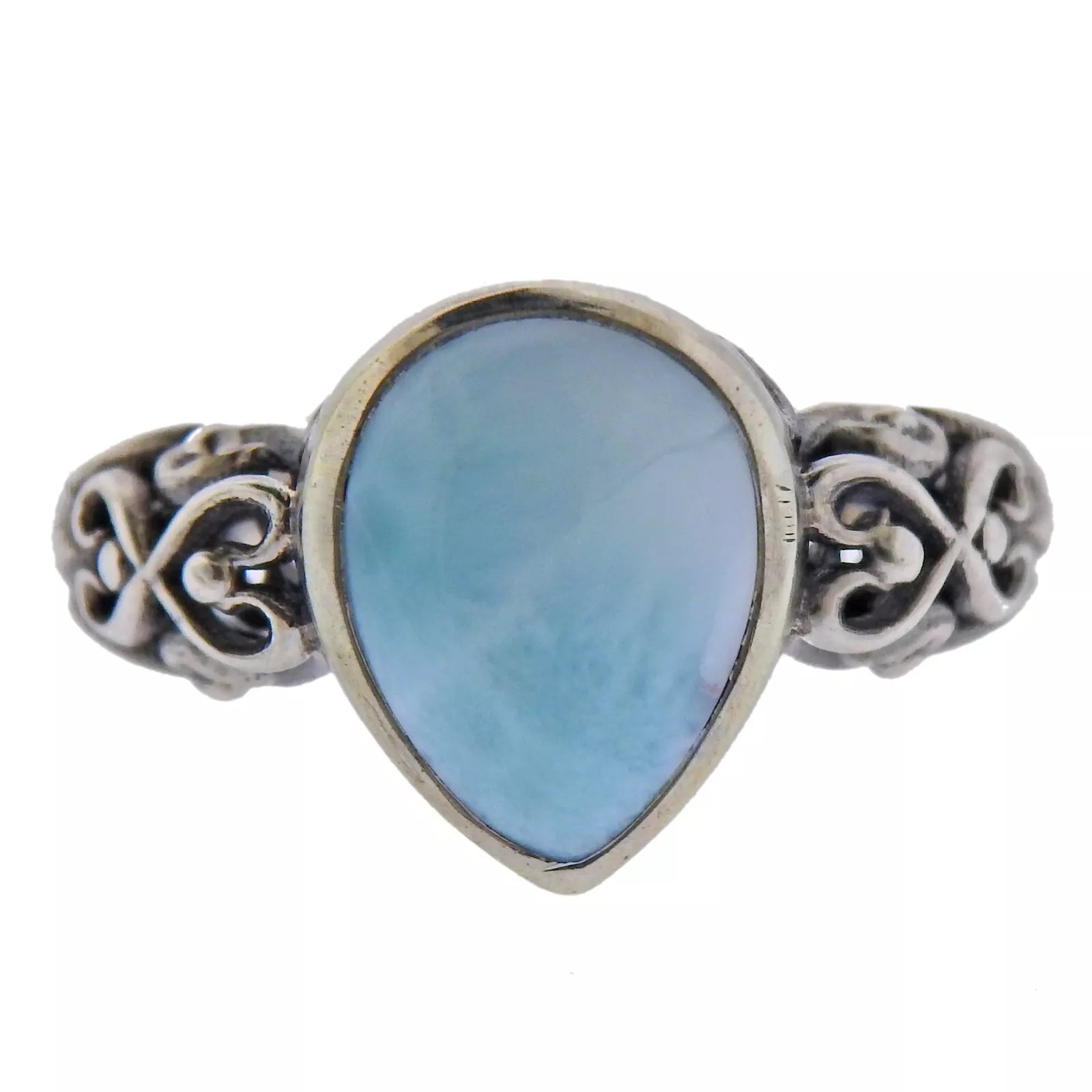 Marahlago Sterling Silver Larimar Ring Retail $192 #09
