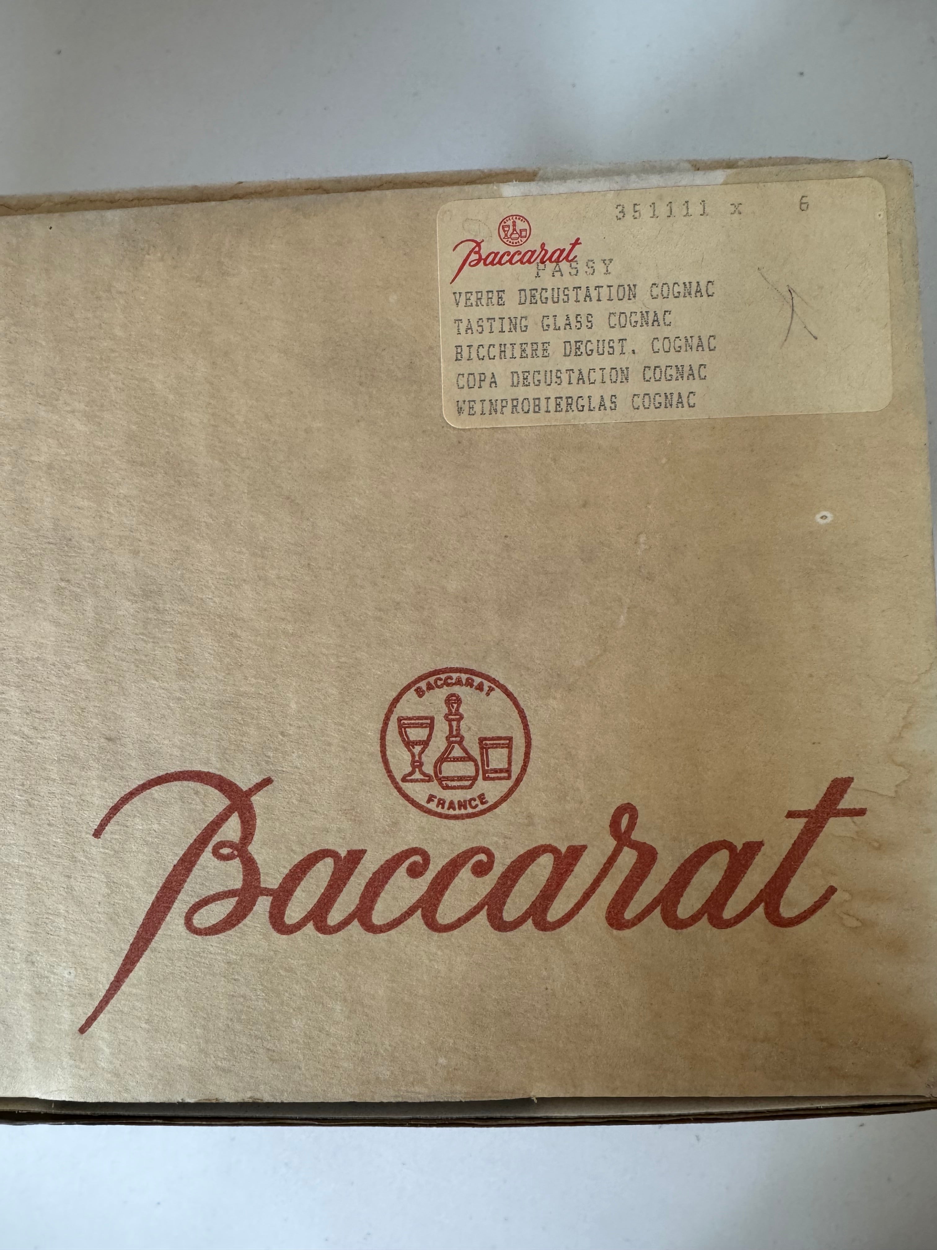 Baccarat “Passy” Cognac Degustation Glasses set of 6 #157