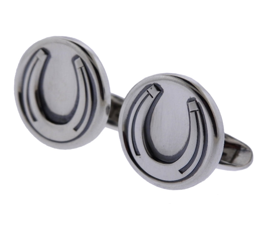 Georg Jensen Lucky Horseshoe Sterling Silver Cufflinks OG-1924
