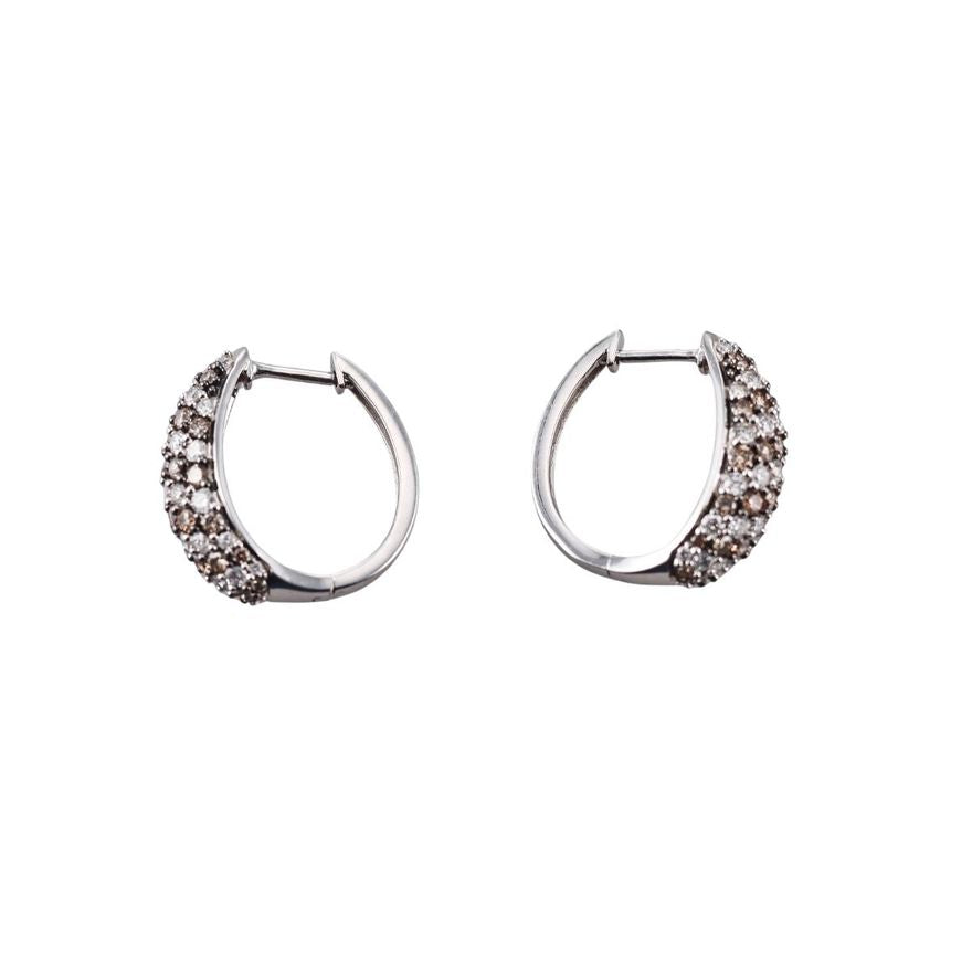 14k Gold 2.20ctw Diamond Hoop Earrings