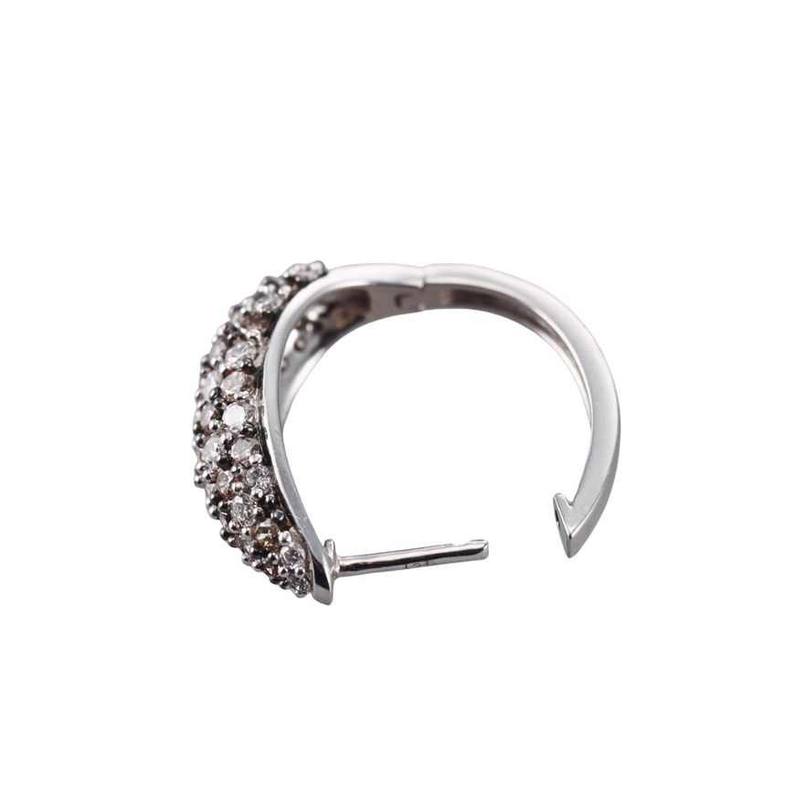 14k Gold 2.20ctw Diamond Hoop Earrings