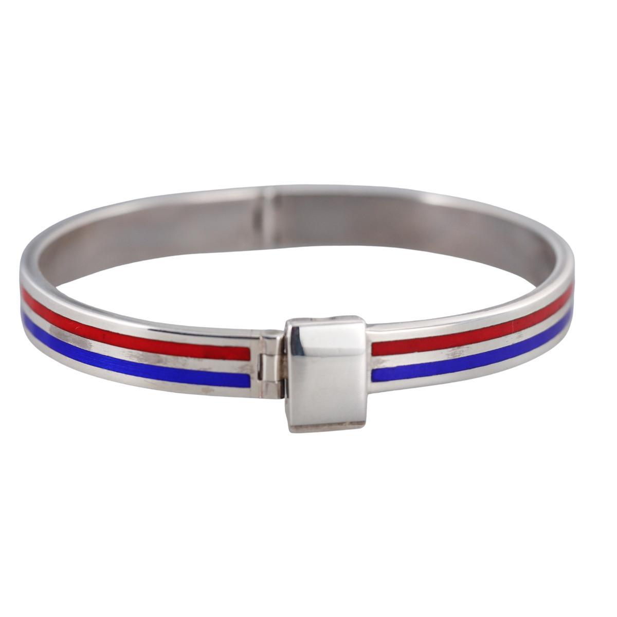 Vintage Gucci Sterling Enamel Bangle Bracelet