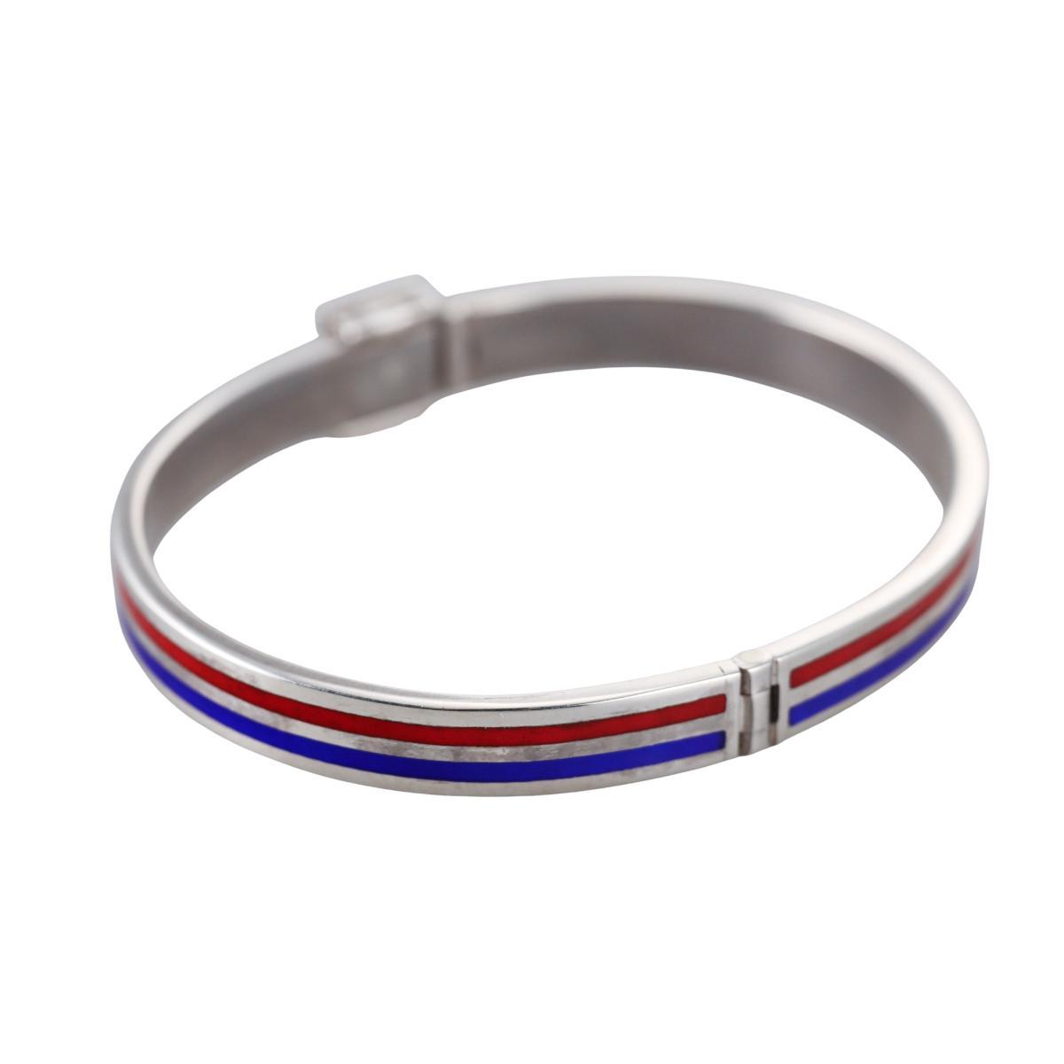 Vintage Gucci Sterling Enamel Bangle Bracelet