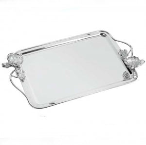 Christofle Anemone Large Silver-Plated Rectangular Tray 4200380