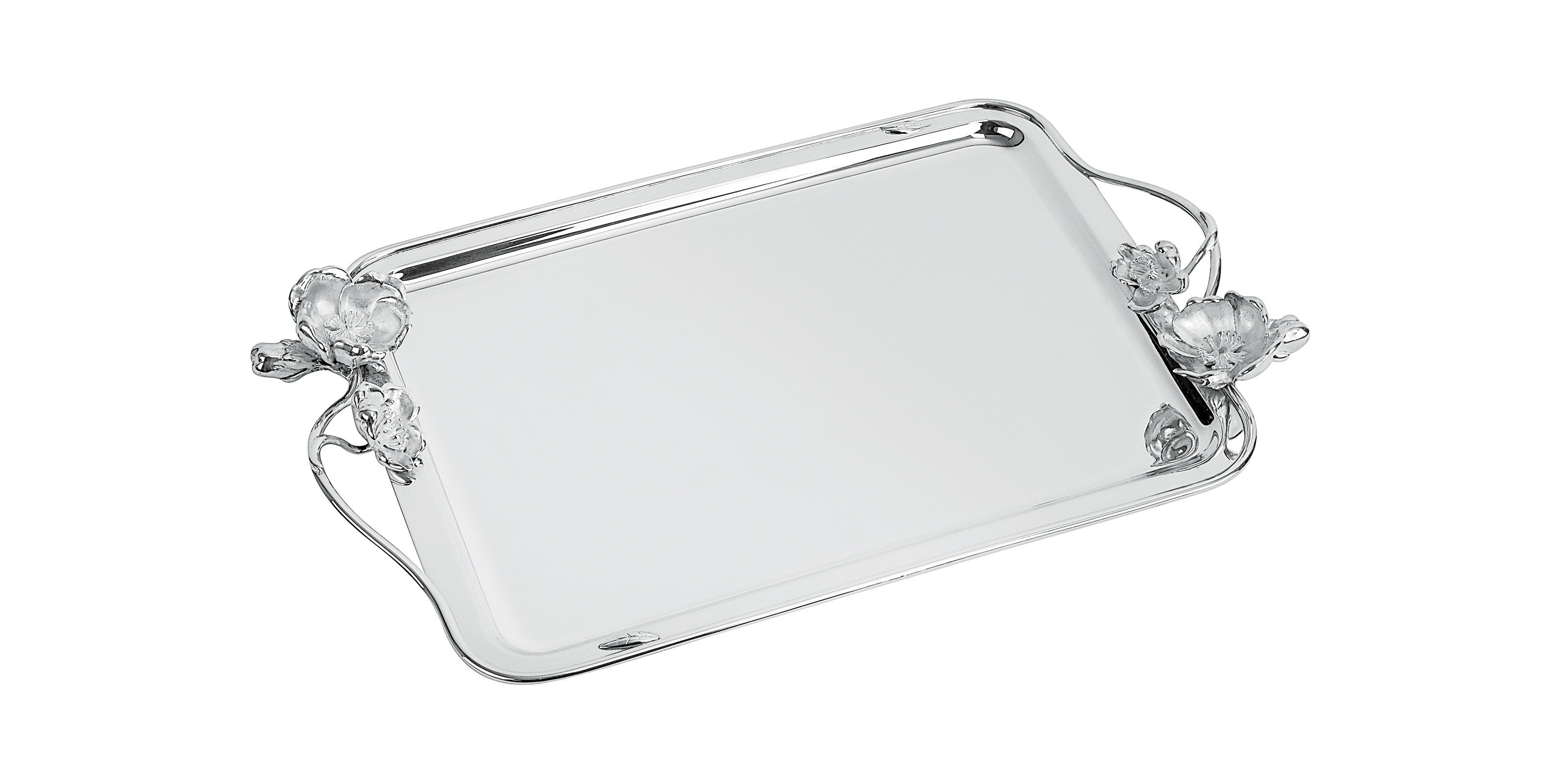 Christofle Anemone Large Silver-Plated Rectangular Tray 4200380