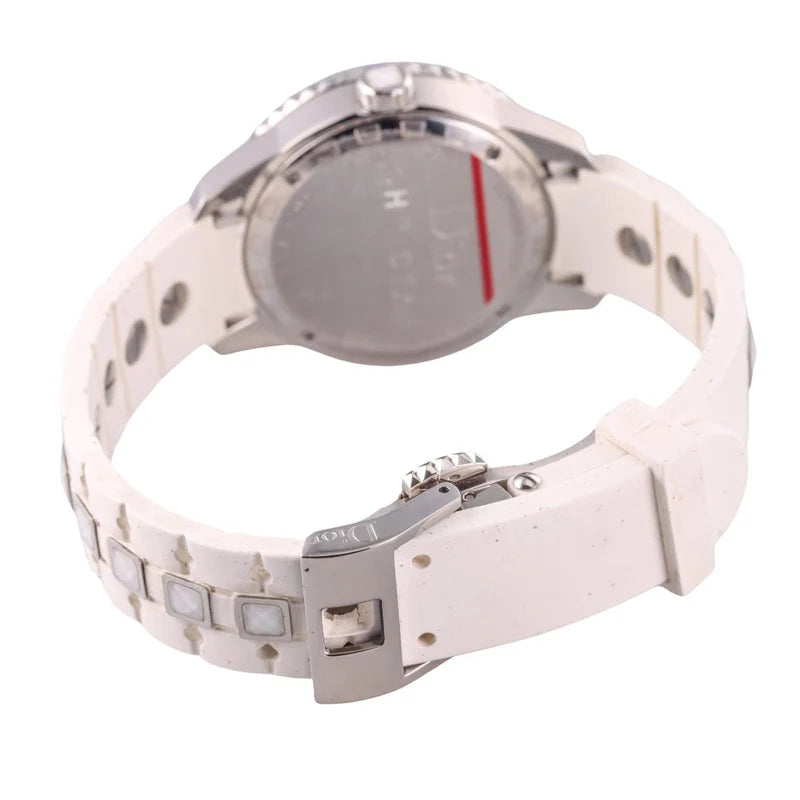 Christian Dior Christal White Rubber Diamond Ladies Watch CD113112R001