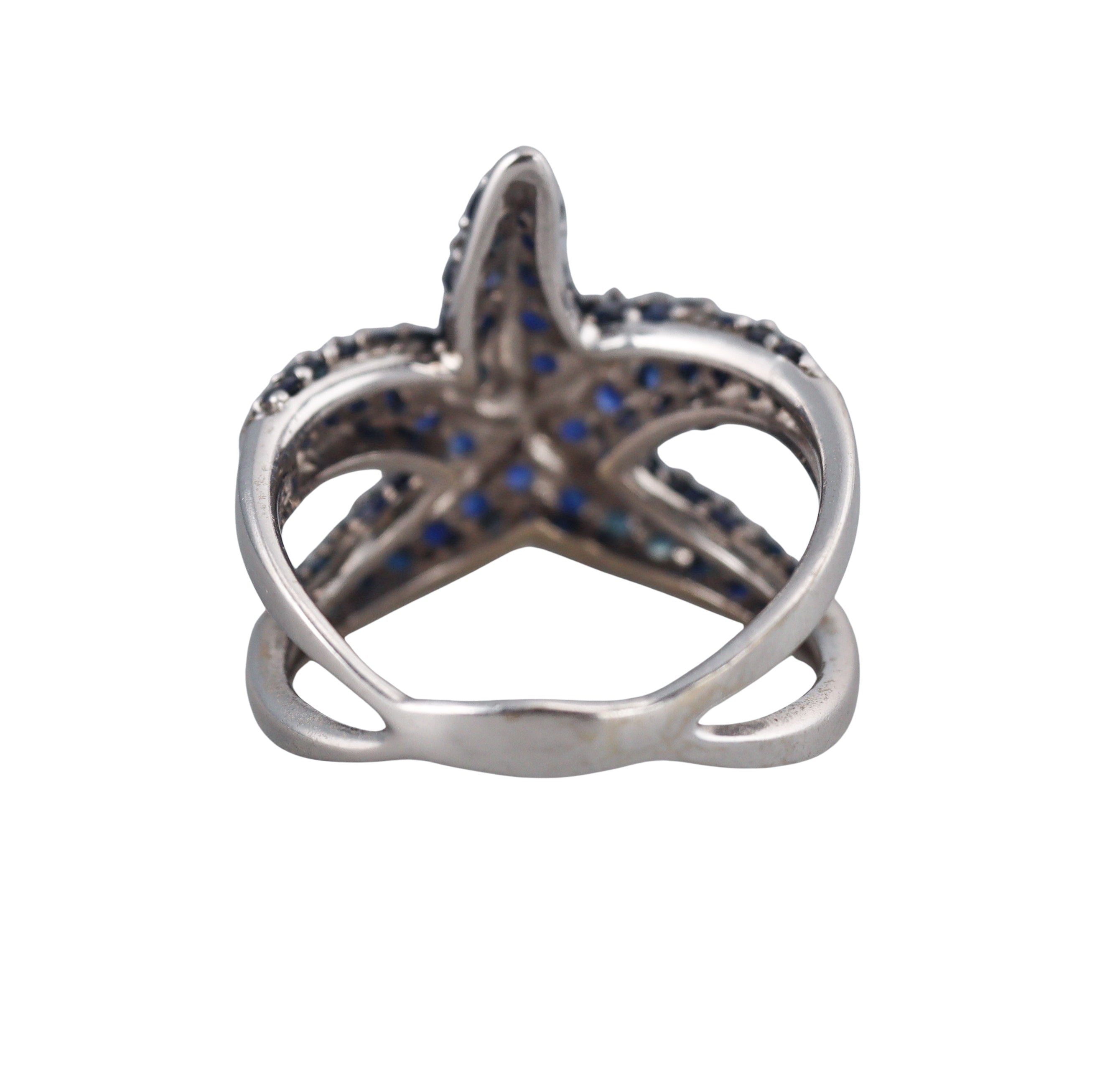 Effy 14k Gold Diamond Sapphire Starfish Ring