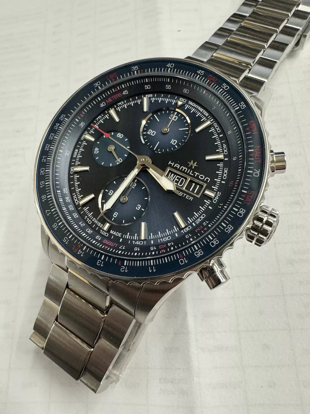 Hamilton Khaki Aviation Chronograph Automatic Blue Dial Watch H767460