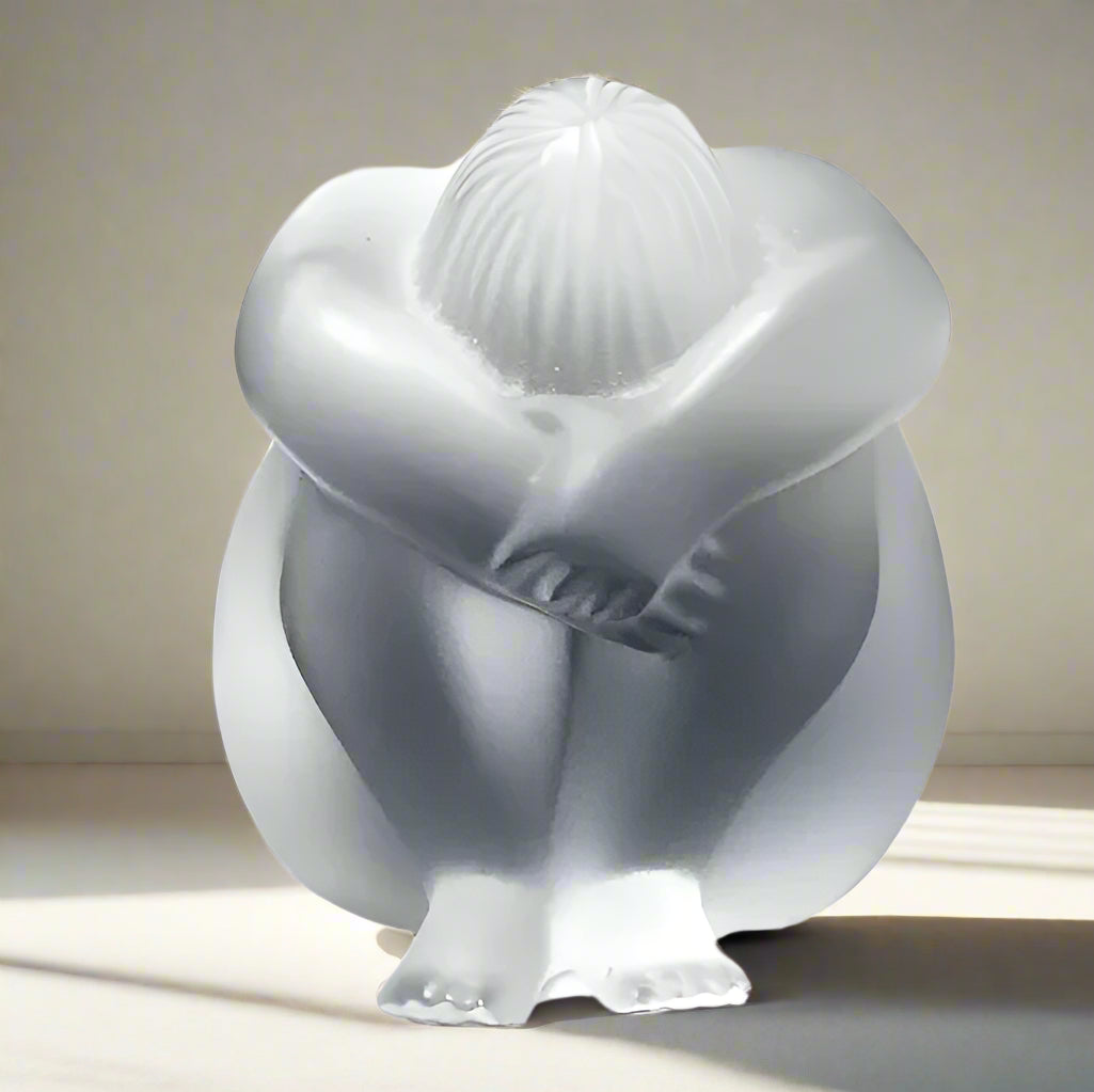 Lalique Crystal Figurine Nude Meditating 1192200