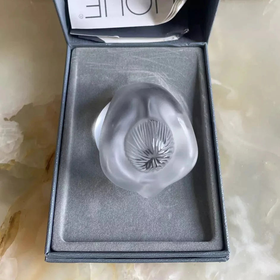 Lalique Crystal Figurine Nude Meditating 1192200