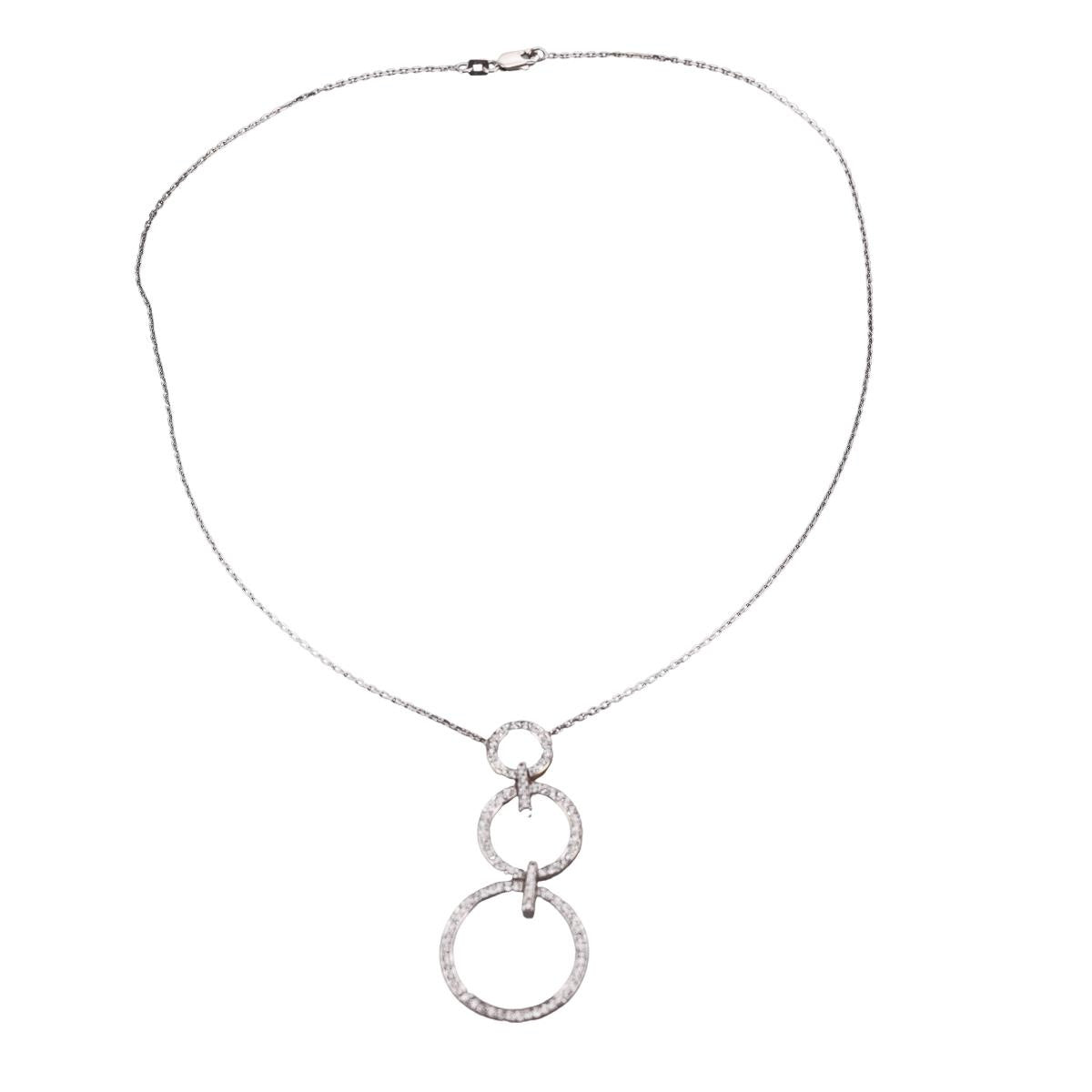 14k Gold Diamond Circle Pendant Necklace