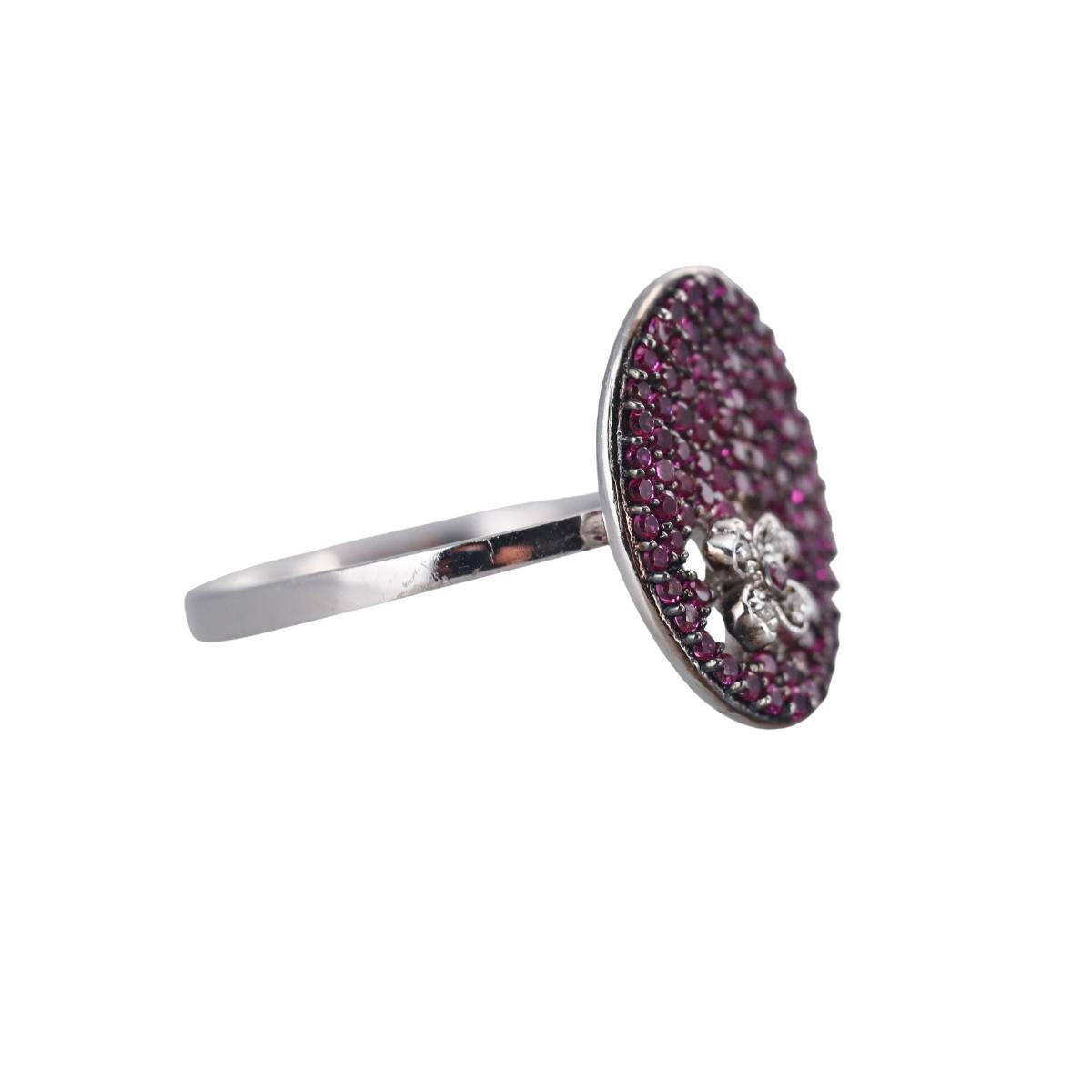 14k Gold Diamond Ruby Ring