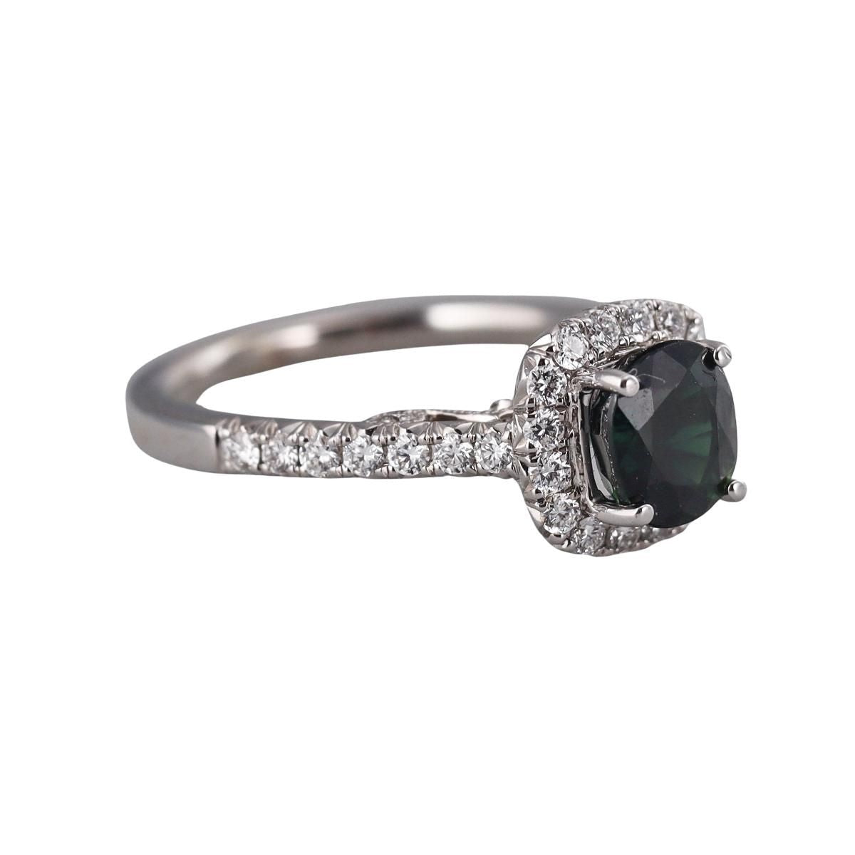 14k Gold Diamond Sapphire Ring