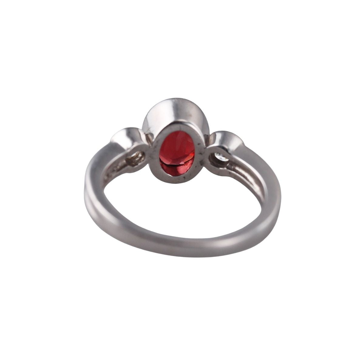 14k Gold Garnet Diamond Ring