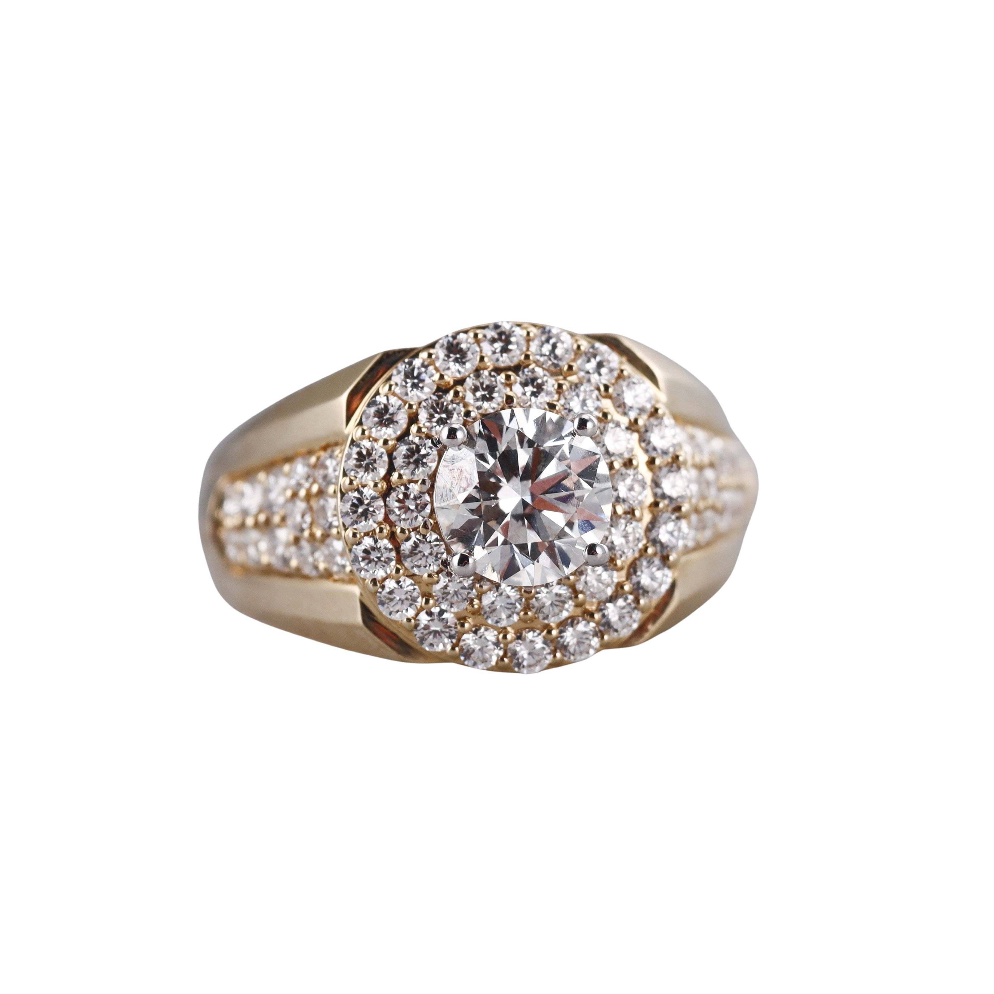 14k Solid Gold Lab Grown IGI 4.17ctw Round Diamond Ring