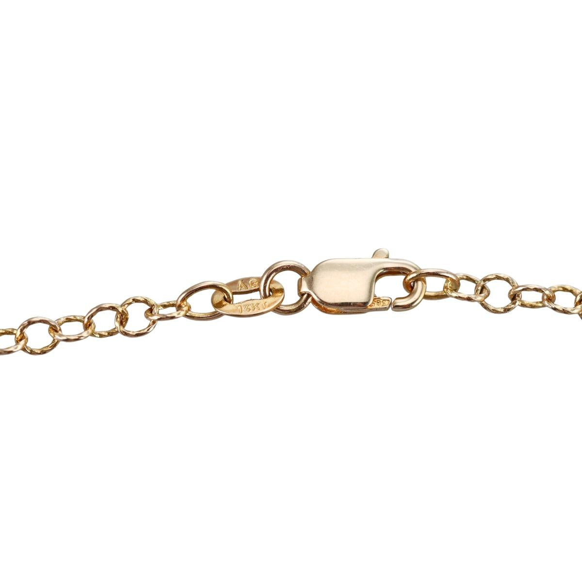 14k Yellow Gold Diamond Pendant Necklace
