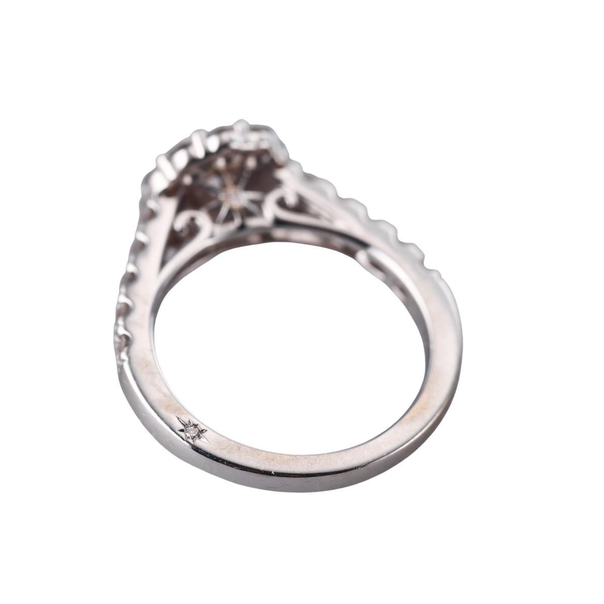 IGI Certified Marchesa 18k Gold Diamond Engagement Ring