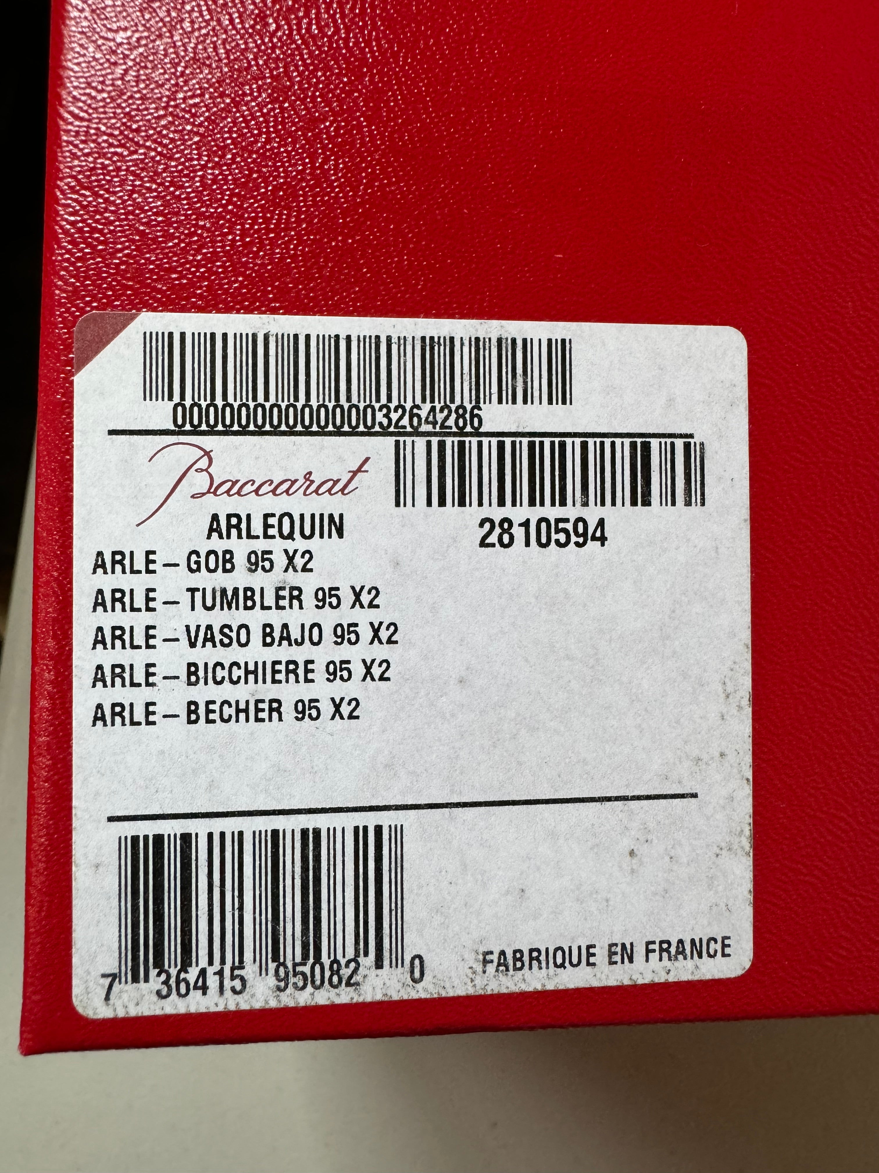 Baccarat Arlequin Tumbler Set of 2 2810594