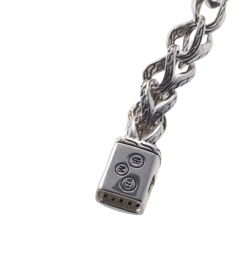 John Hardy Asli Black Sapphire Sterling Silver Chain Bracelet OG-2752