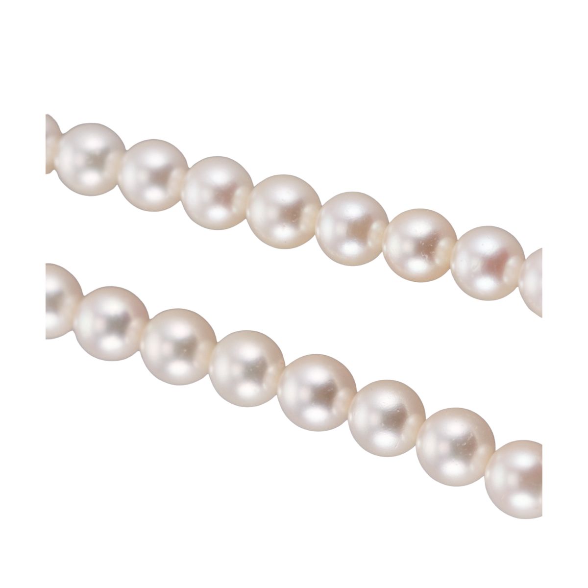 18k Gold Diamond Ruby Pearl Two Strand Necklace