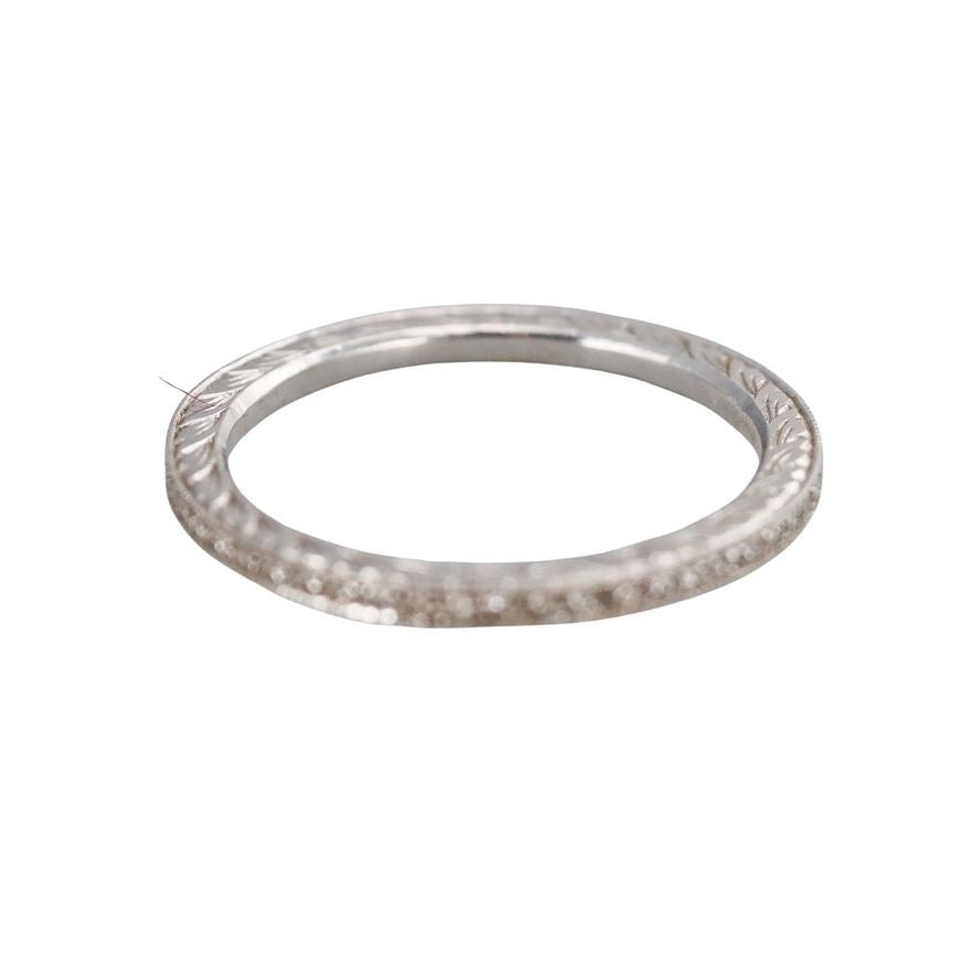 18k Gold Diamond Thin Wedding Band Ring