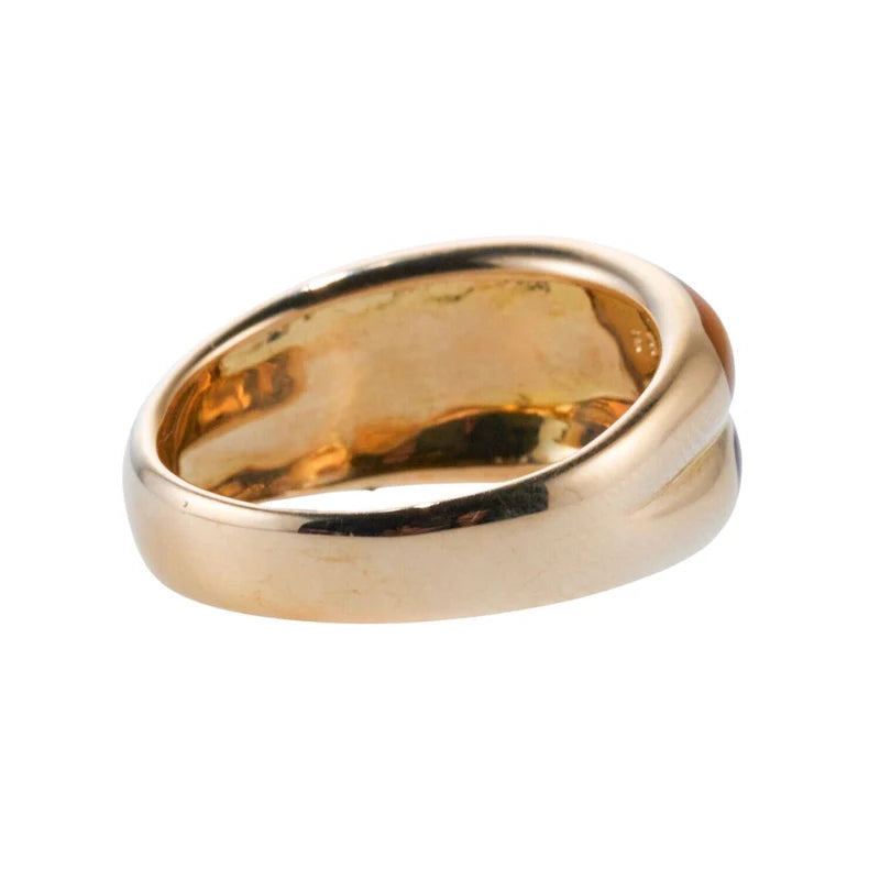 Asch Grossbardt Mop Gemstone Inlay Gold Ring