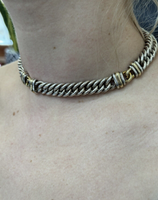 Christofle 18k Gold Sterling Silver Chain Necklace 009731