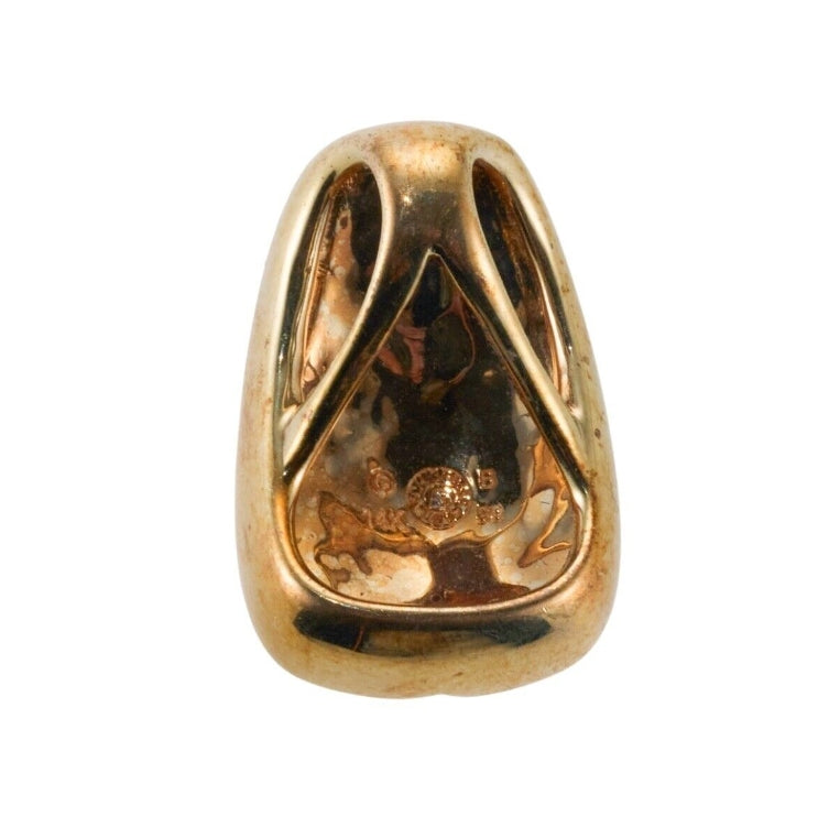 Asch Grossbardt Inlay Gemstone Gold Pendant