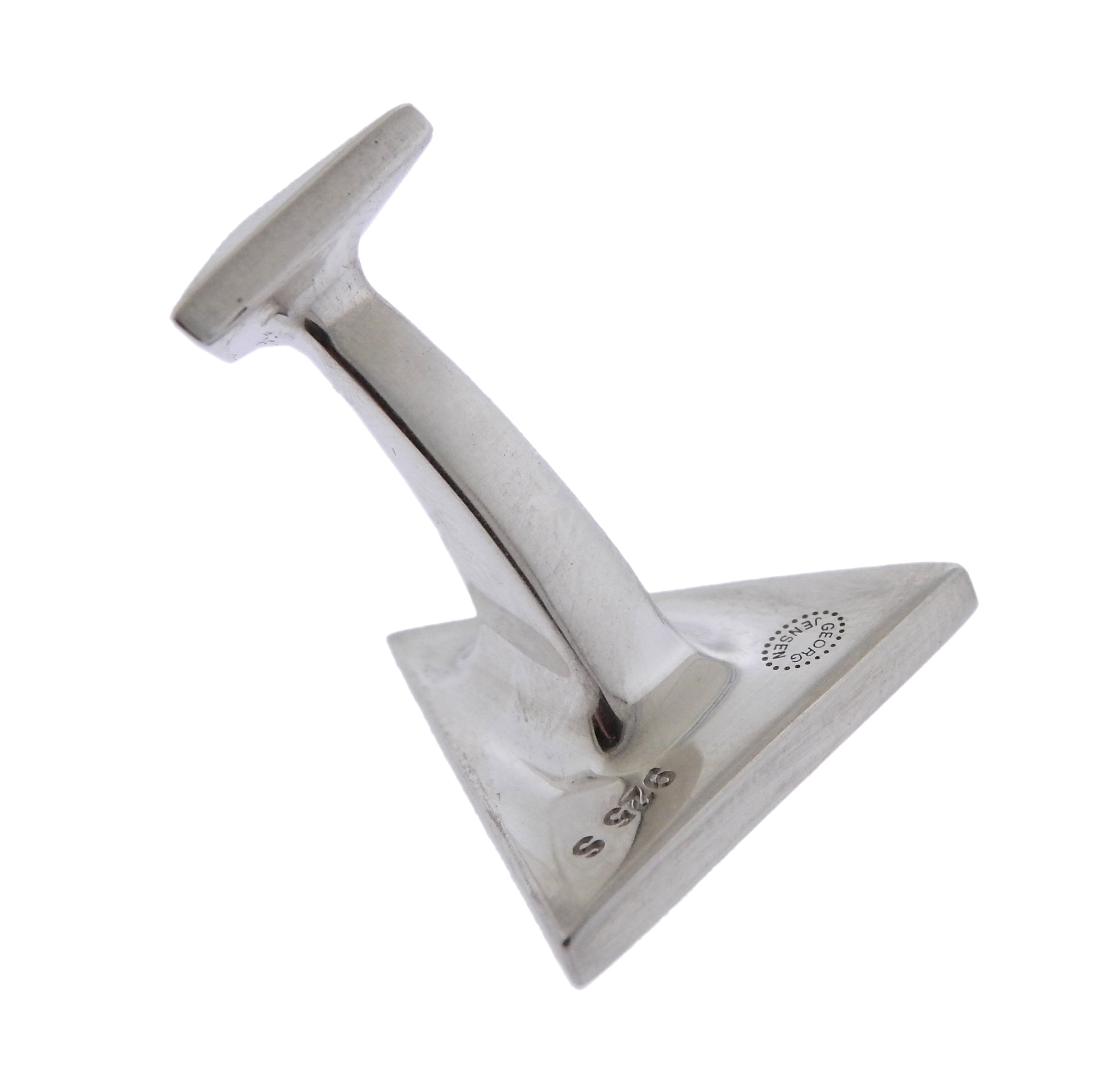 Georg Jensen Art Deco Sterling Silver Triangle Cufflinks OG-1910