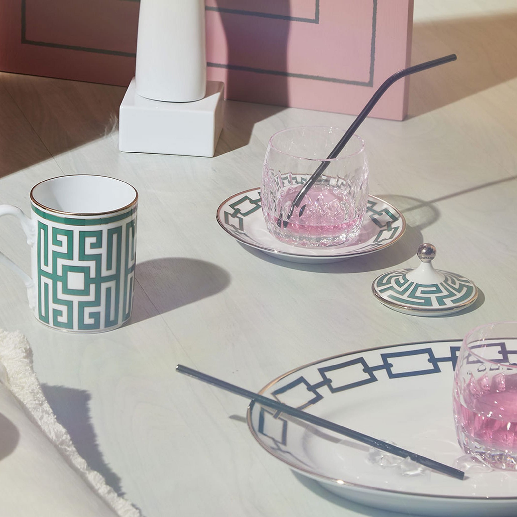 Richard Ginori Catene Green 5 pc Dinner Place Setting