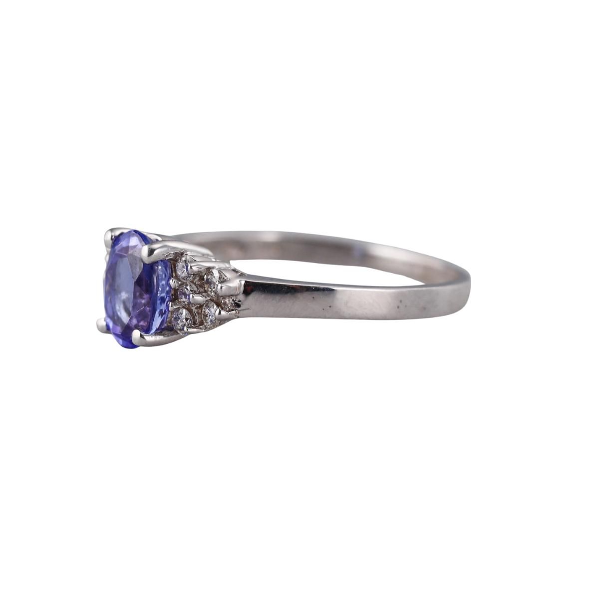 18k Gold Diamond 1.70ct Tanzanite Ring
