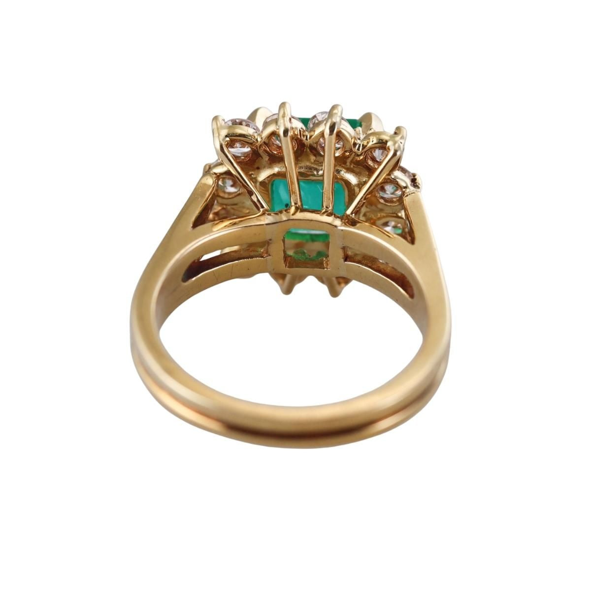 2.14ct Emerald Diamond Gold Ring