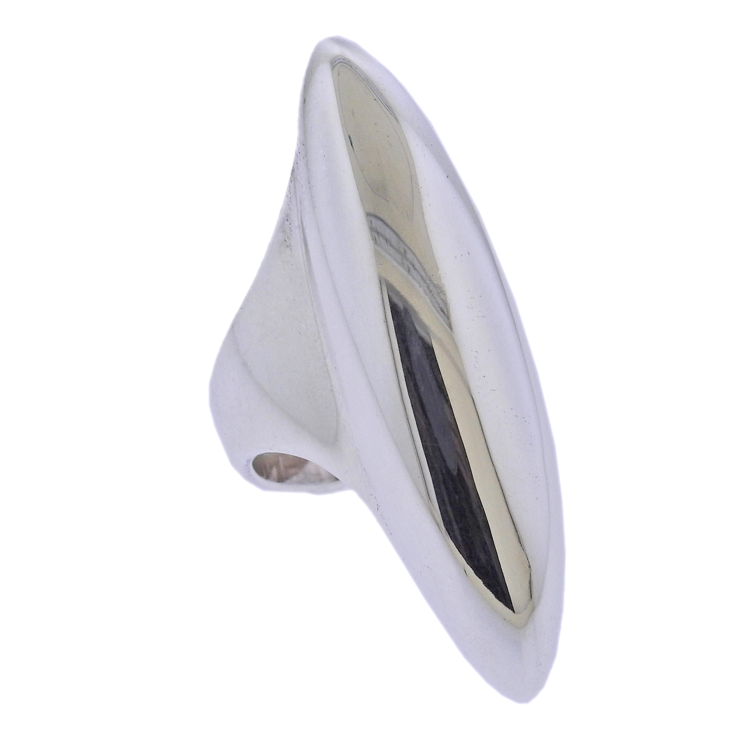 Georg Jensen Archive Sterling Silver Aura Ring OG-1702