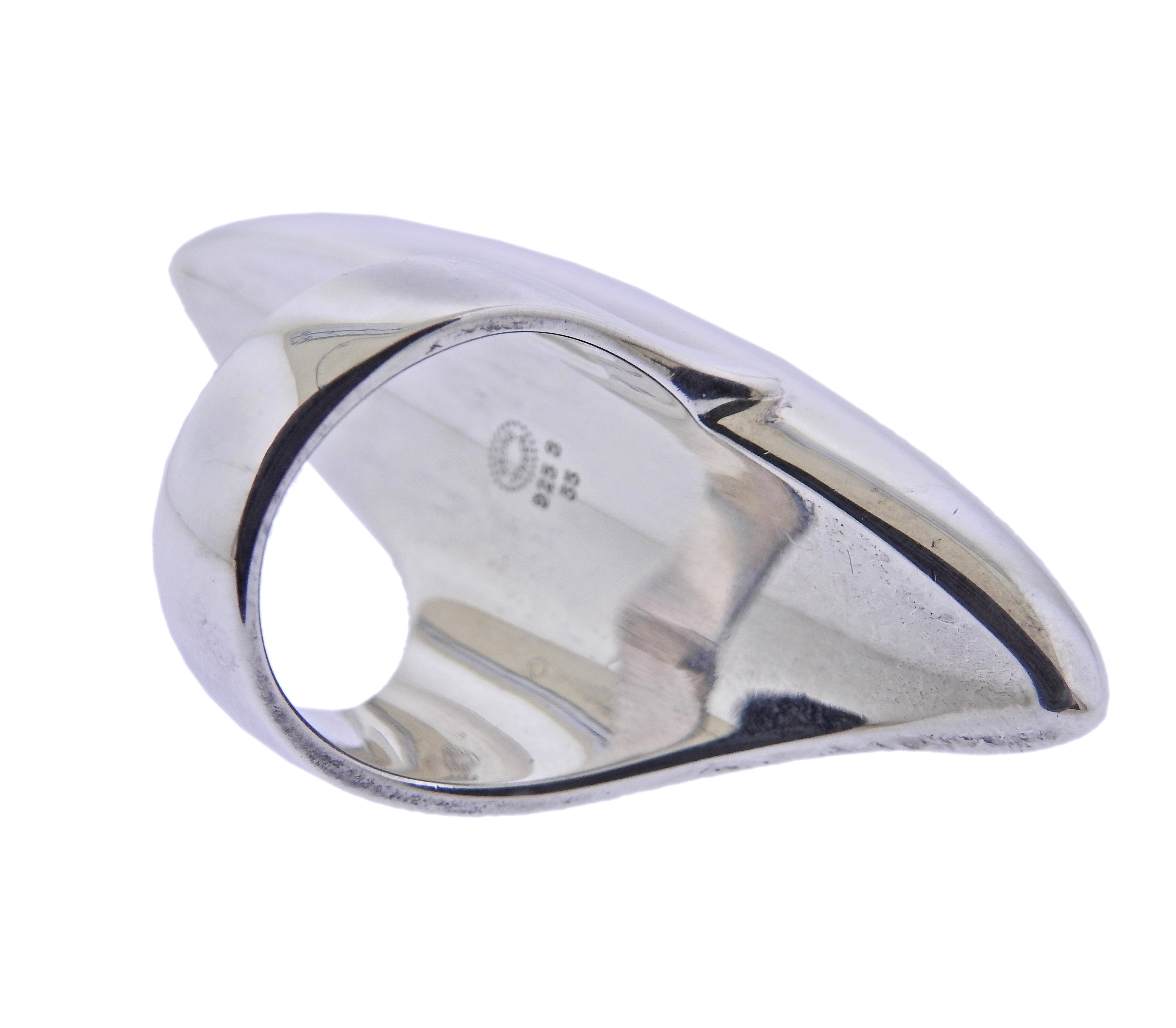 Georg Jensen Archive Sterling Silver Aura Ring OG-1702