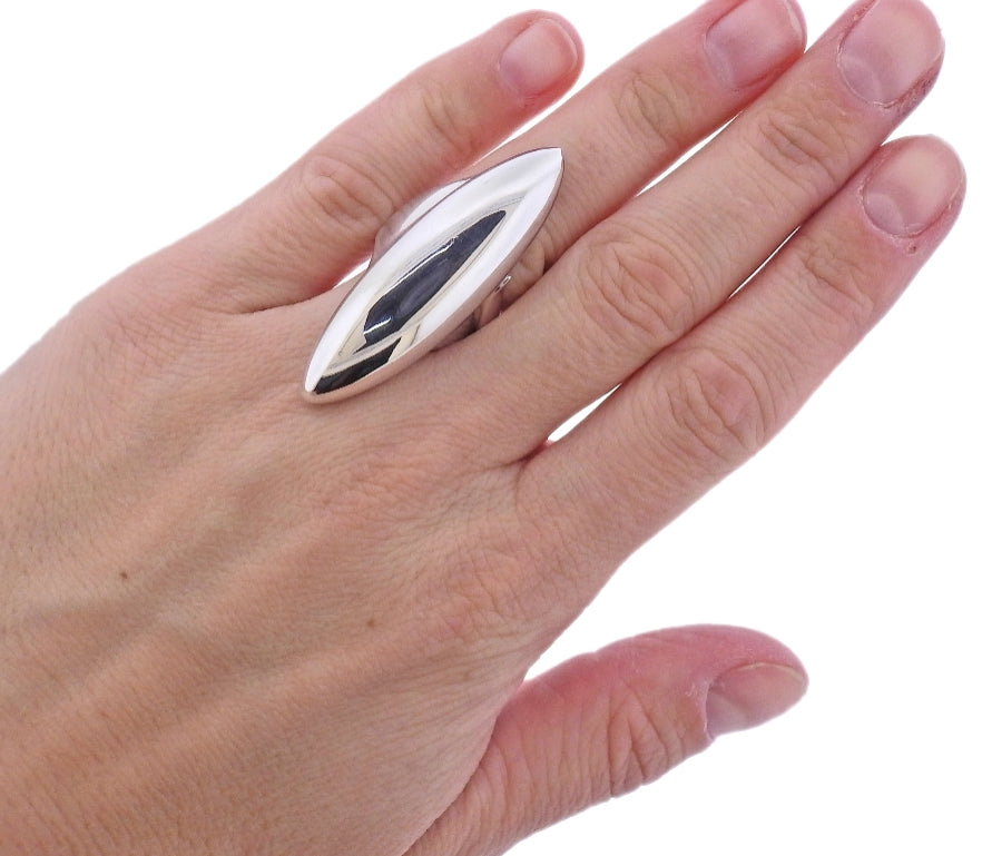Georg Jensen Archive Sterling Silver Aura Ring OG-1702