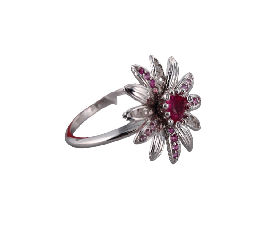 Carrera y Carrera Margarita Pink Sapphire White Gold Ring