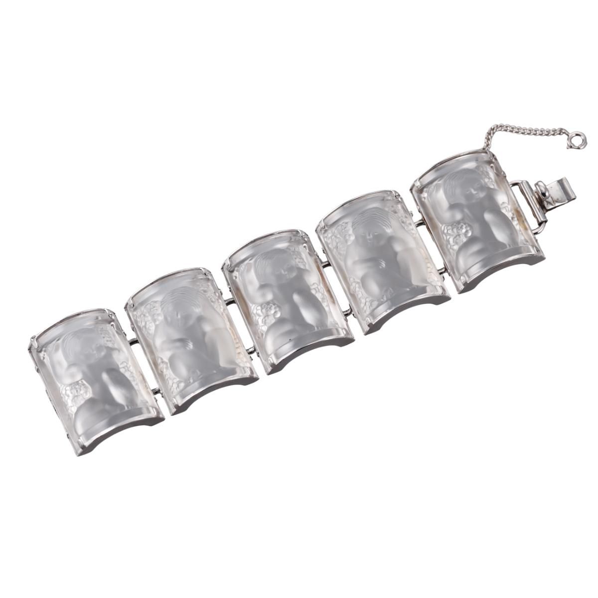 Lalique Enfants Amongst Grapes Crystal Nysa Bracelet