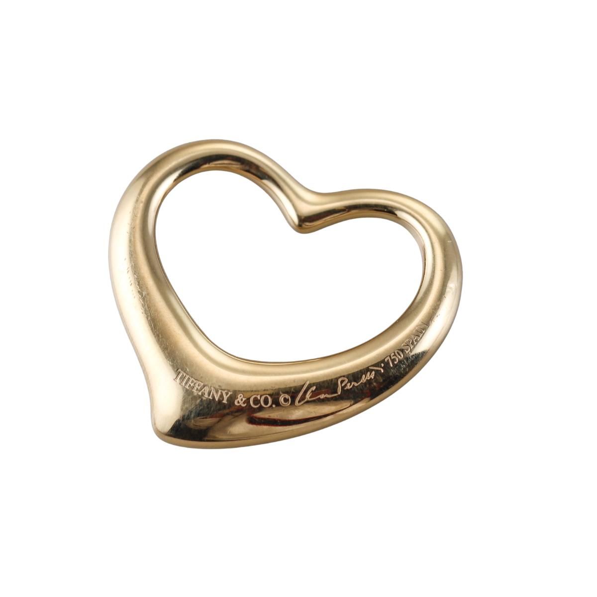 Tiffany & Co Elsa Peretti 18k Gold Open Heart Pendant