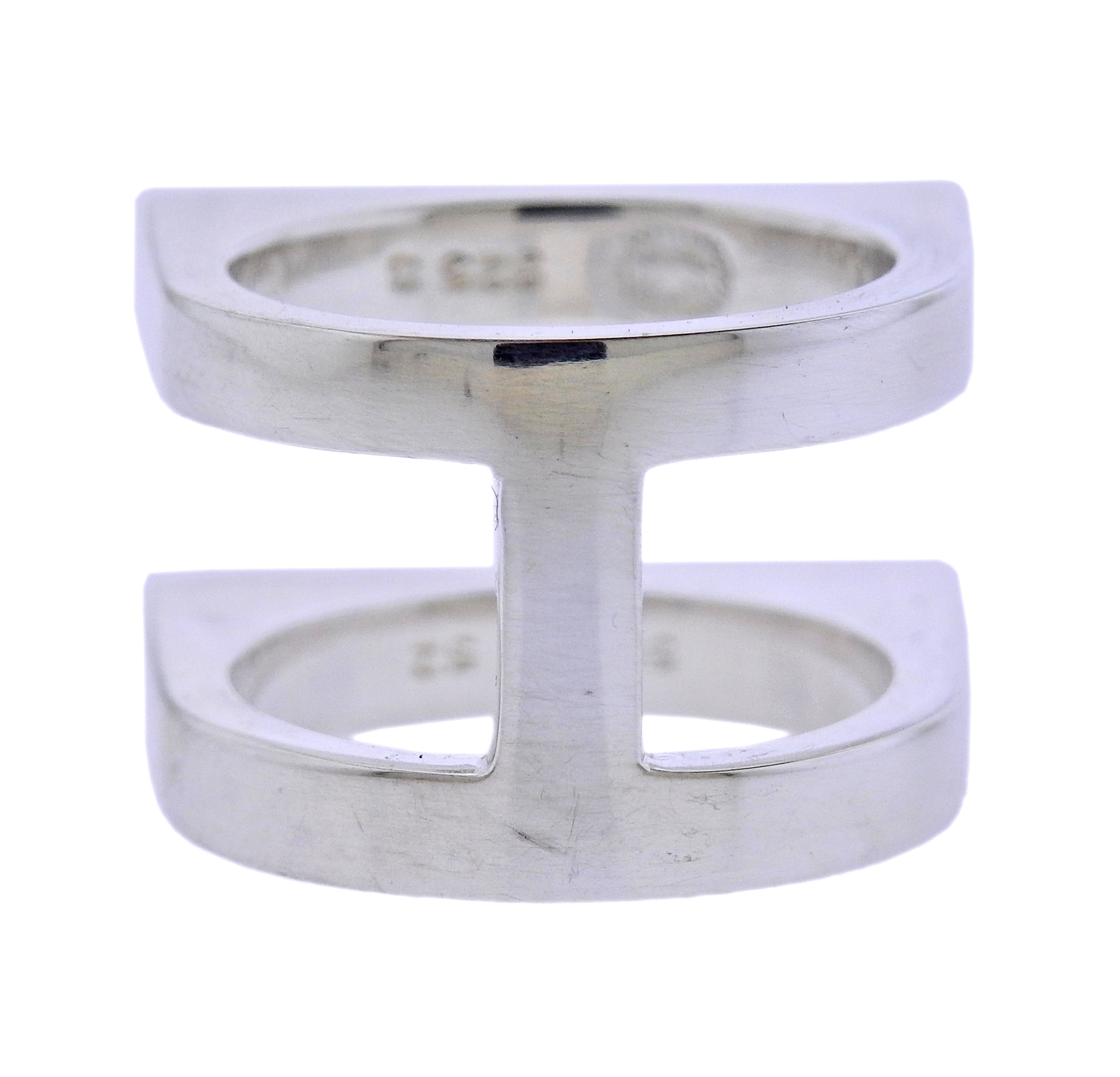 Georg Jensen Aria Silver Two Row Ring