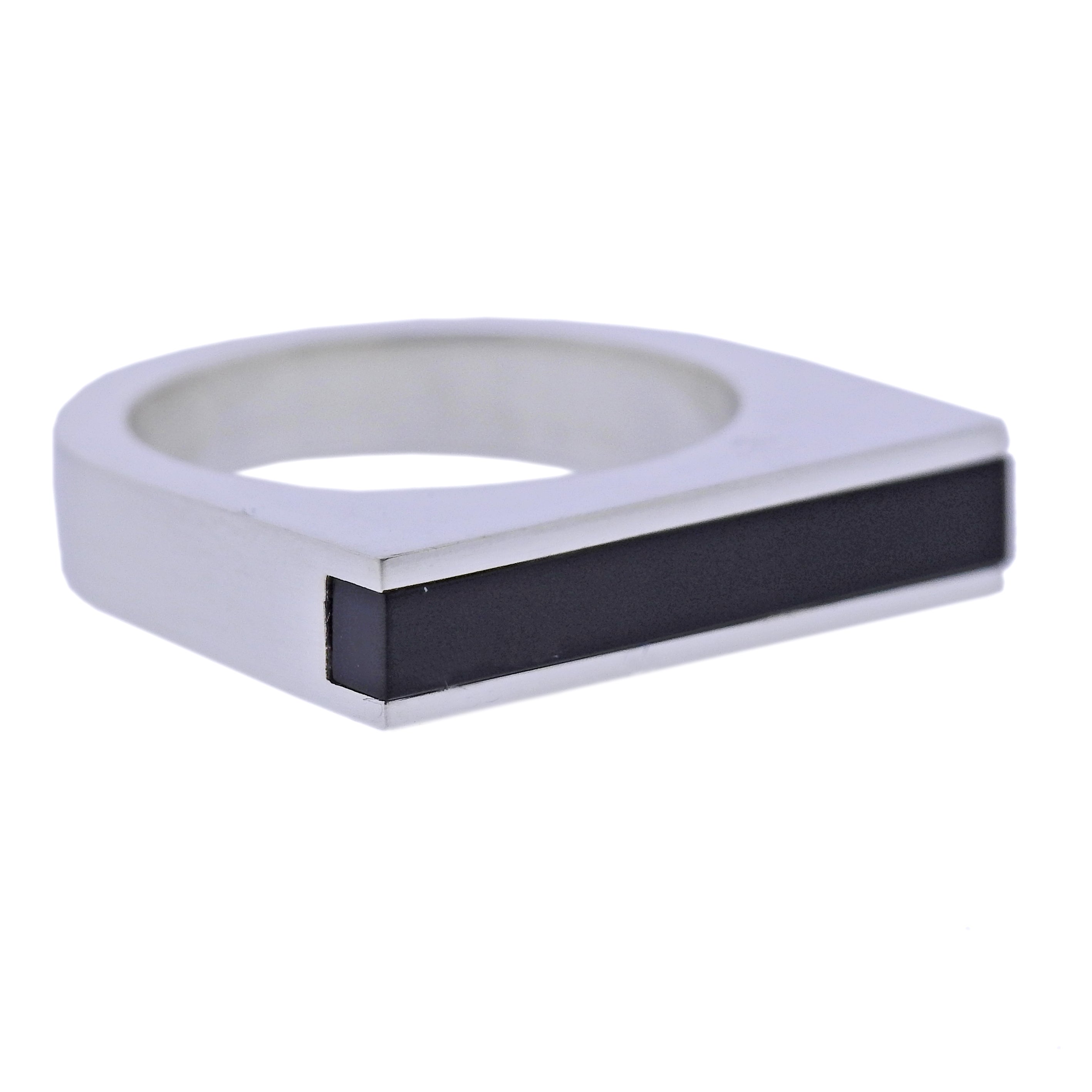 Georg Jensen Aria Onyx Silver Ring