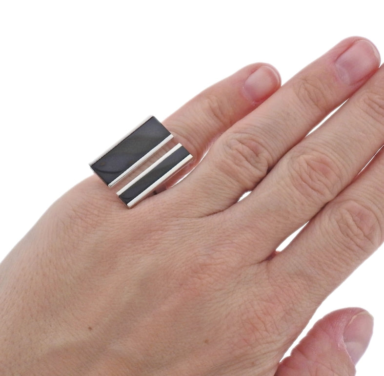 Georg Jensen Aria Onyx Silver Ring