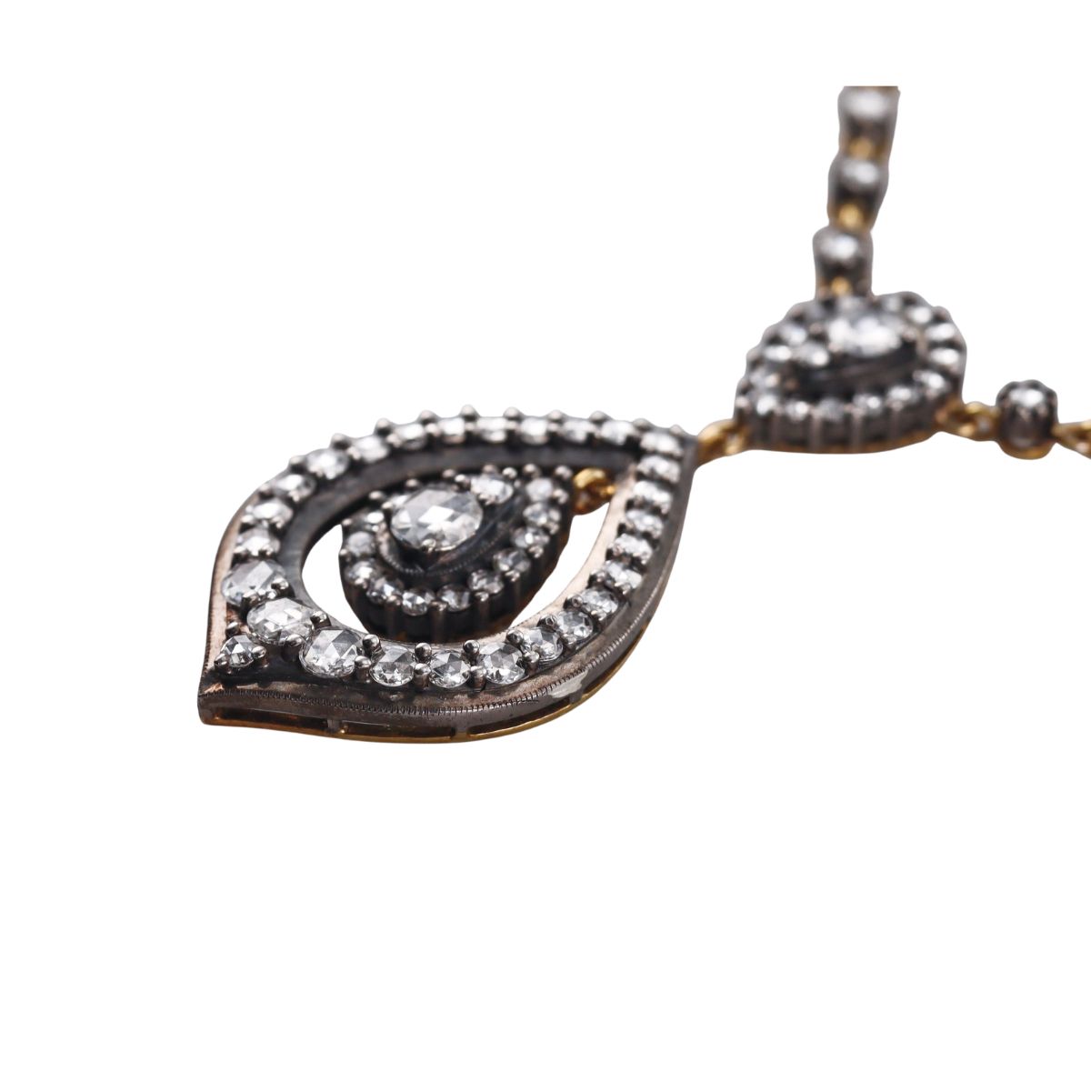 14k Gold Silver 3ctw Diamond Pendant Necklace