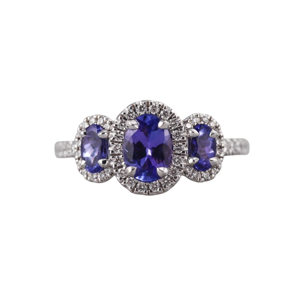 14k Gold Diamond Tanzanite Ring