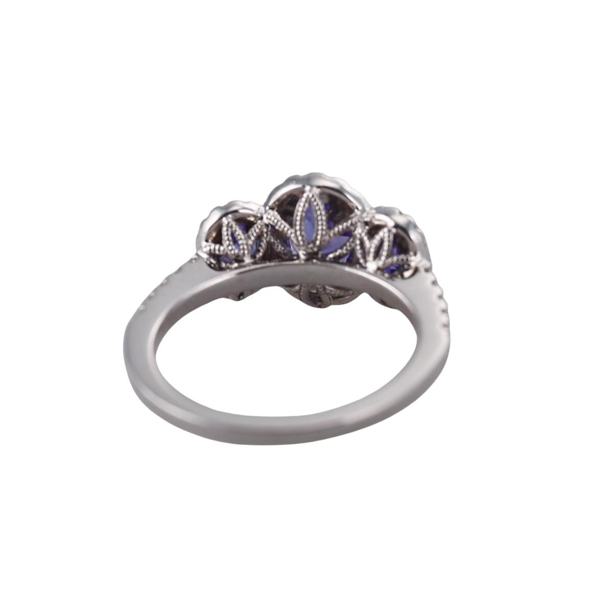 14k Gold Diamond Tanzanite Ring
