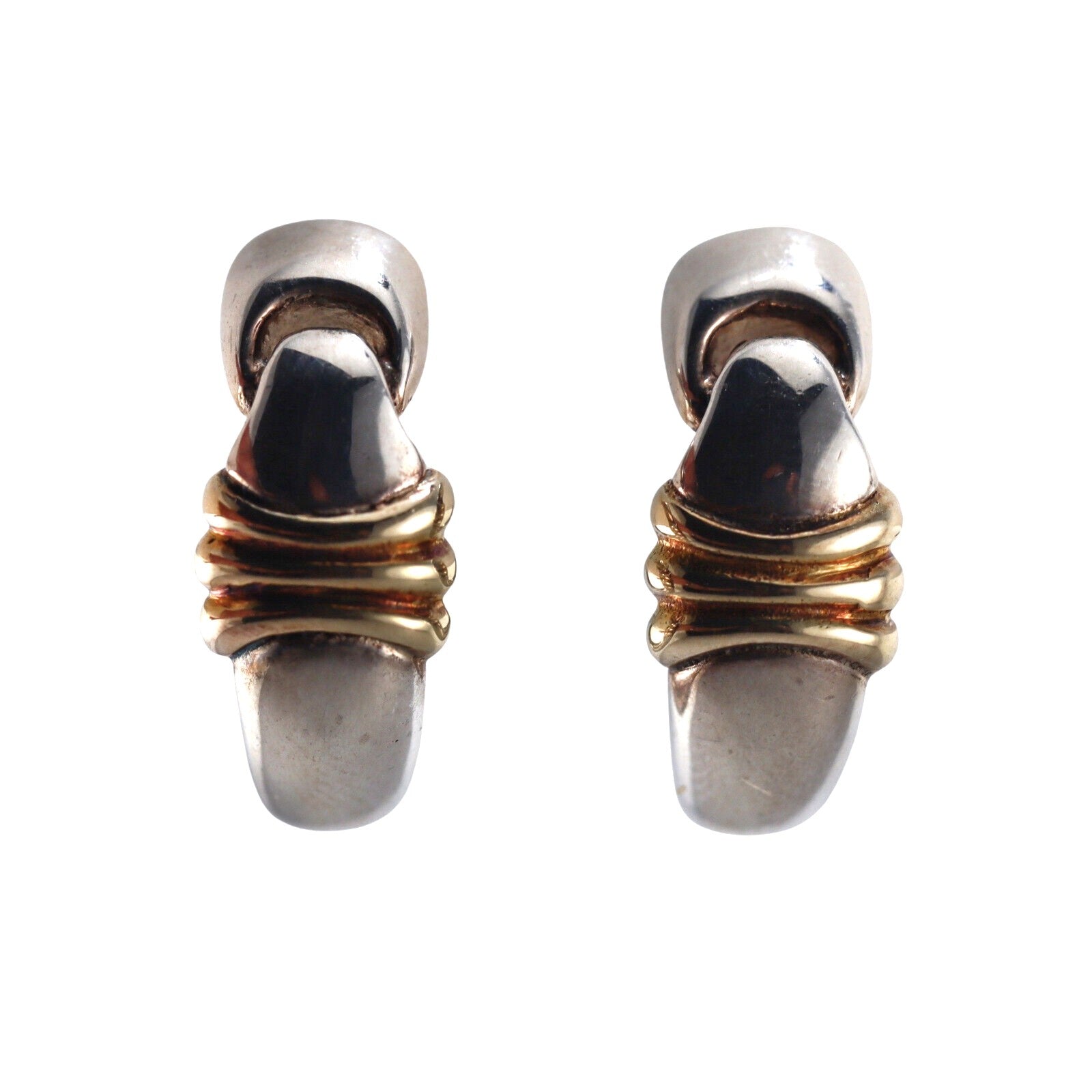 Christofle Gold Sterling Silver Hoop Earrings 009716