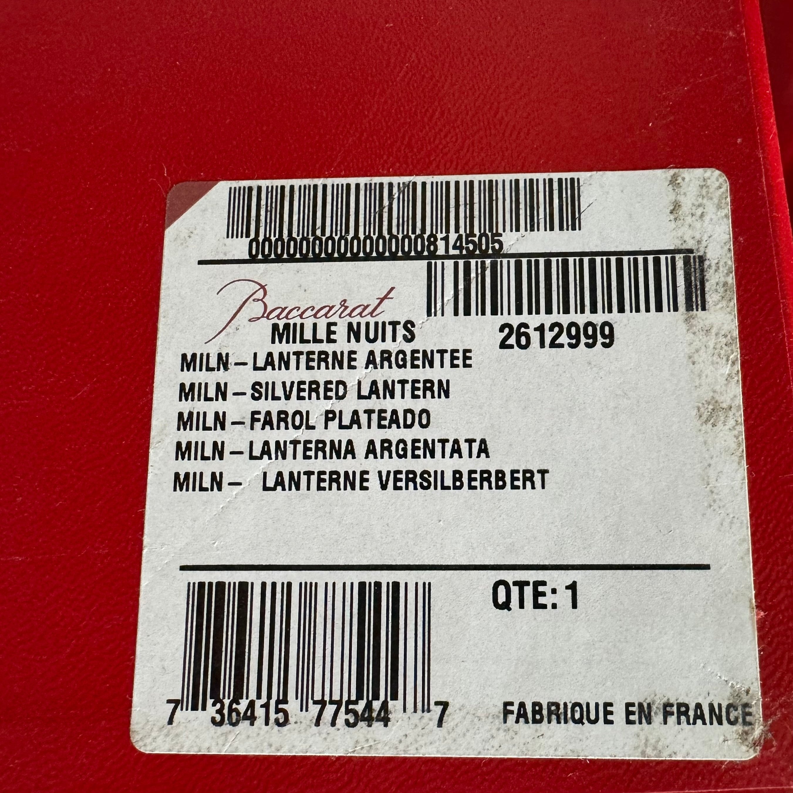 Baccarat Mille Nuits Candle Holder 2612999