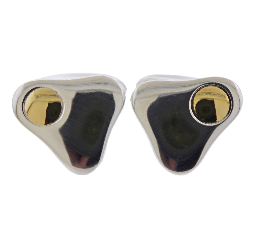 Georg Jensen Regitze Sterling Silver Triangle Cufflinks OG-1912