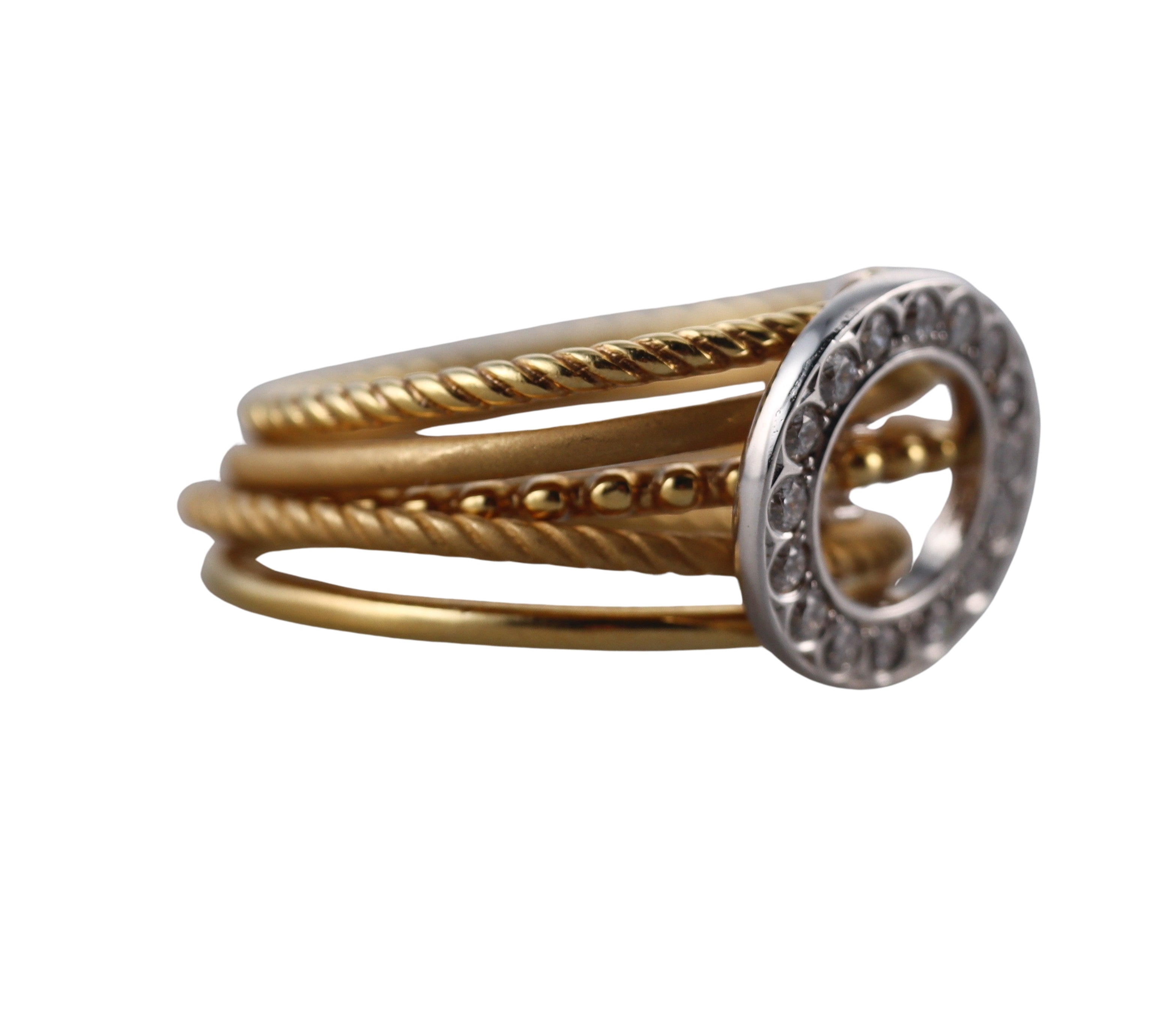 Carrera y Carrera Melodia Diamond Gold Ring